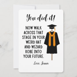 Wizard Robe en Pet Afstuderen Funny Custom Kaart