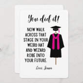 Wizard Robe en Pet Afstuderen Funny Custom Kaart (Voorkant / Achterkant)