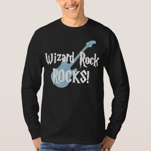 Wizard Rock Rocks Dark Shirt (Voorkant)
