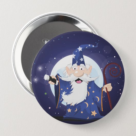 Wizard Ronde Button 4,0 Cm (Voorkant /achterkant)