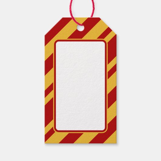 Wizard Rood en Gold Blank Gift Label Cadeaulabel (Voorkant)