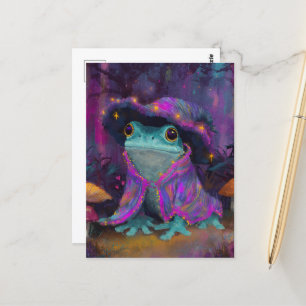 wizard schattige kikker briefkaart