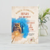 Wizard School Themed Birthday Party Invitation Save The Date (Staand voorkant)