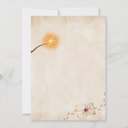 Wizard School Themed Birthday Party Invitation Save The Date (Achterkant)