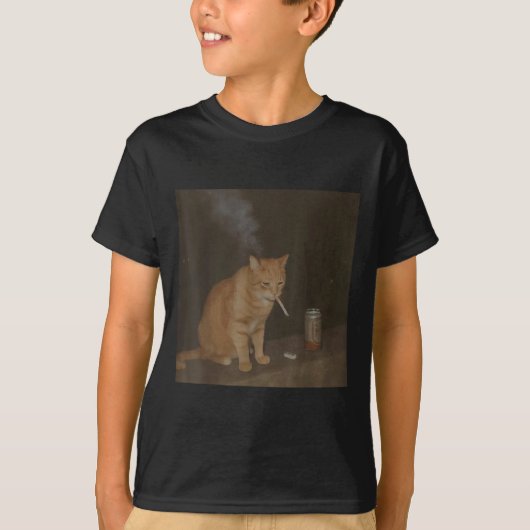 Wizard Sigaret Kitten Grappig Roken Kat Meme BH T-shirt (Voorkant)