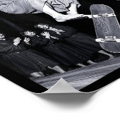 Wizard Skateboarden Funny Meme Skater Halloween G Poster (Hoek)