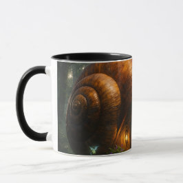 Wizard snail shell cottage fantasy black combo mok