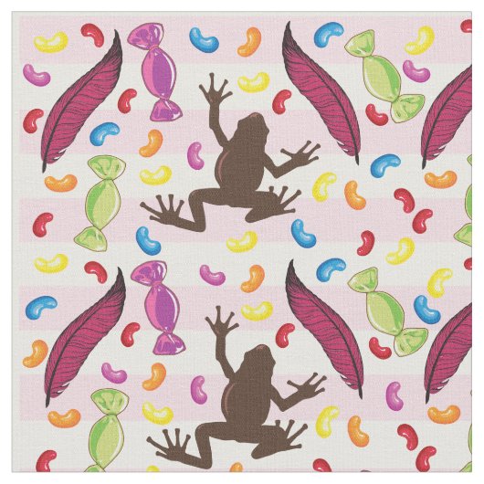 Wizard Snoep Chocolate Frogs Fabric Stof (Close Up)