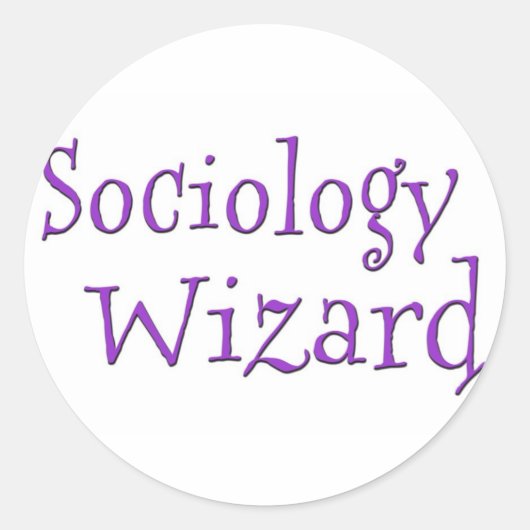 wizard Sociologie Ronde Sticker (Voorkant)