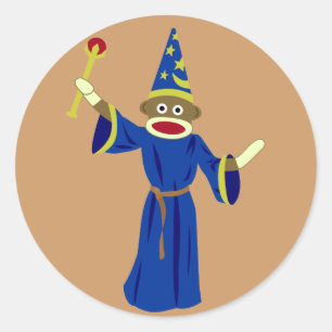 wizard Socket Monkey Ronde Sticker