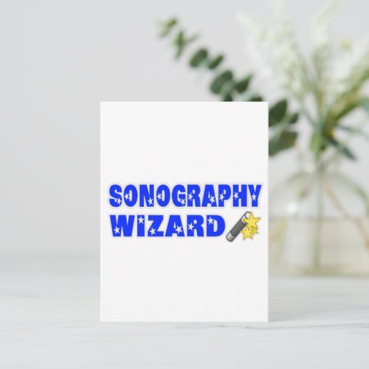 wizard Sonografie Briefkaart (Staand voorkant)