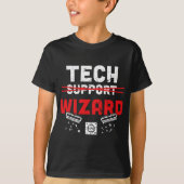 Wizard Technische ondersteuning Helpdesk Mannen Co T-shirt (Voorkant)