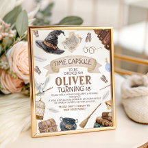 Wizard Time Capsule Sign