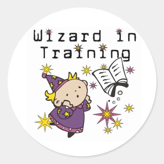 Wizard Training Ronde Sticker (Voorkant)