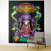 wizard Trippy Psychedelic Mushroom Wandkleed (In situ)