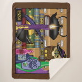Wizard Uil Boeken Opties Sherpa Deken (Voorkant)