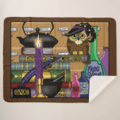 Wizard Uil Boeken Opties Sherpa Deken (Voorkant (horizontaal))