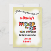  wizard van Oz Baby Shower-uitnodigingen Kaart (Achterkant)