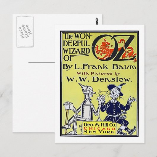  wizard van Oz Book Hoesje Briefkaart (Voorkant / Achterkant)