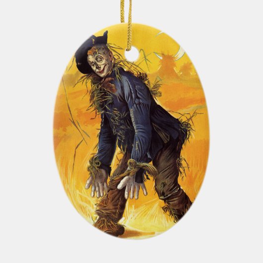  wizard van Oz Scarecrow Keramisch Ornament (Achterkant)