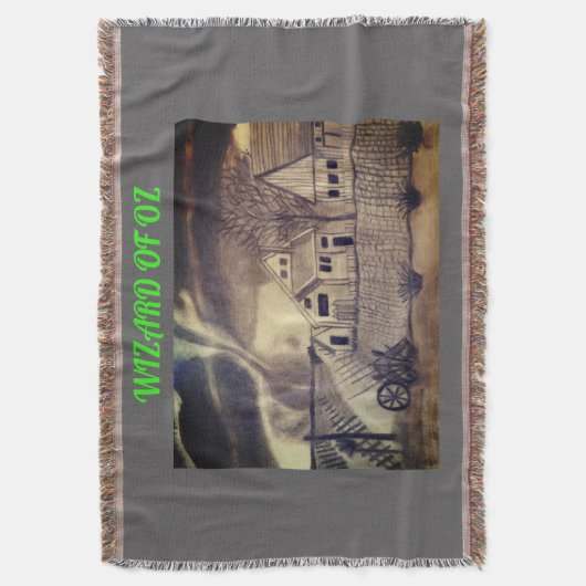 WIZARD VAN OZ TWISTER DOOR BLANKET DEKEN (Voorkant Verticaal)