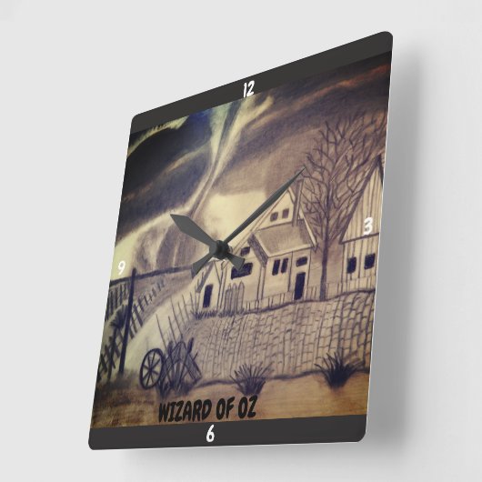 WIZARD VAN OZ-TWISTER VIERKANTE KLOK (Hoek)