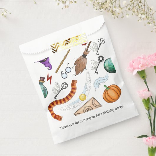 Wizard verjaardagsfeestje bedankzakje (Gezegeld)