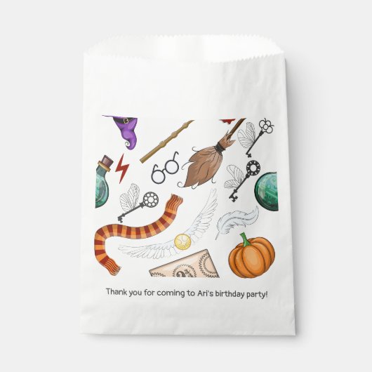 Wizard verjaardagsfeestje bedankzakje (Voorkant)