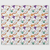 Wizard verjaardagsfeestje cadeaupapier (Vlak)