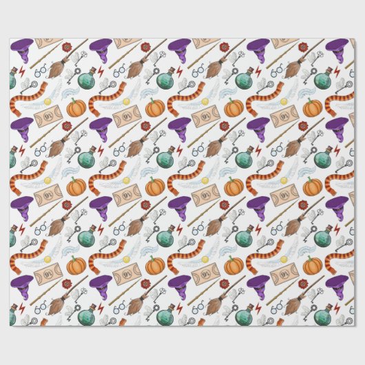 Wizard verjaardagsfeestje cadeaupapier (Vlak)