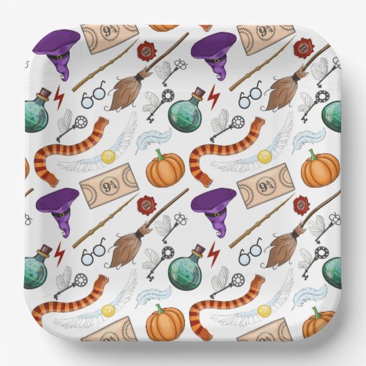 Wizard verjaardagsfeestje papieren bordje (Voorkant)