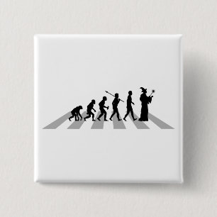 Wizard Vierkante Button 5,1 Cm