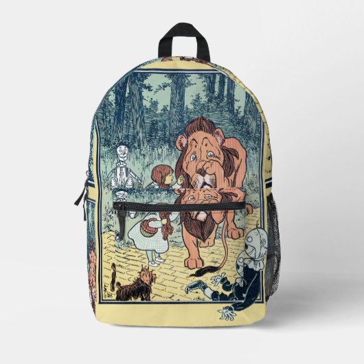  wizard voor Oz-tekens, Gele Brick Road Bedrukte Rugzak (Voorkant)
