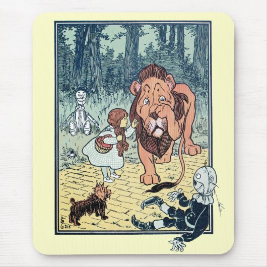  wizard voor Oz-tekens, Gele Brick Road Muismat (Voorkant)