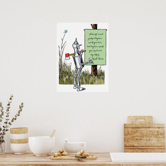 wizard voor Oz, Tinman Reading Sign Poster (Keuken)