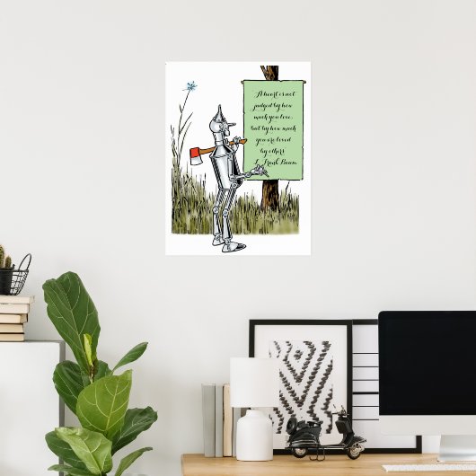 wizard voor Oz, Tinman Reading Sign Poster (Thuiskantoor)