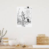  wizard voor Oz, Tinman Reading Sign Poster (Keuken)