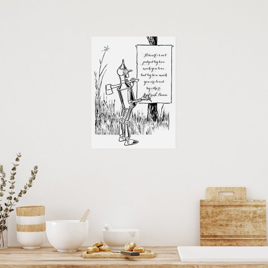 wizard voor Oz, Tinman Reading Sign Poster (Keuken)