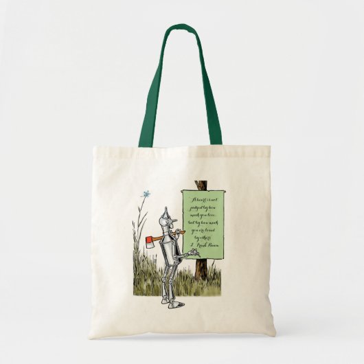 wizard voor Oz, Tinman Reading Sign Tote Bag (Voorkant)