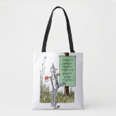  wizard voor Oz, Tinman Reading Sign Tote Bag (Voorkant)