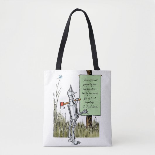 wizard voor Oz, Tinman Reading Sign Tote Bag (Voorkant)