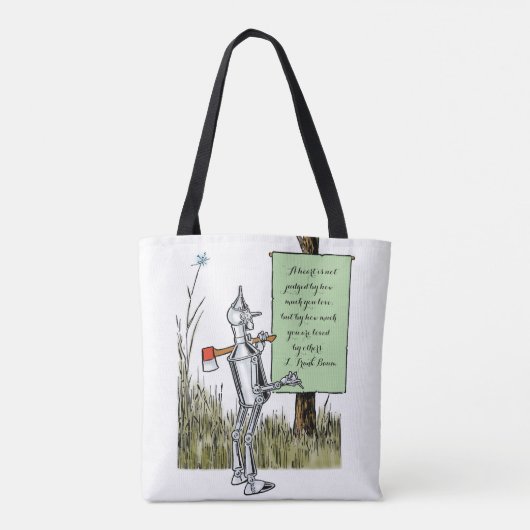  wizard voor Oz, Tinman Reading Sign Tote Bag (Achterkant)
