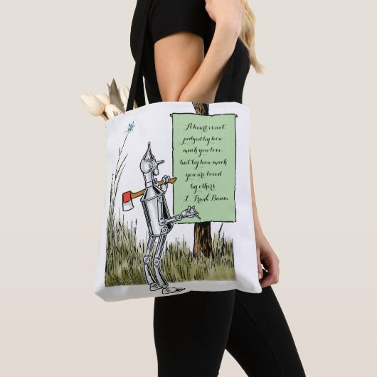  wizard voor Oz, Tinman Reading Sign Tote Bag (Dichtbij)