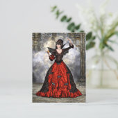 Wizard vrouw briefkaart (Staand voorkant)