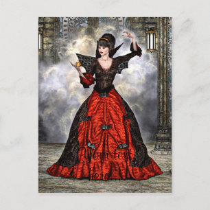 Wizard vrouw briefkaart