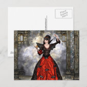 Wizard vrouw briefkaart (Voorkant / Achterkant)