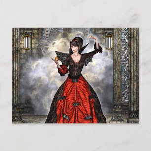 Wizard vrouw briefkaart