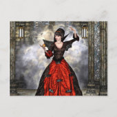 Wizard vrouw briefkaart (Voorkant)