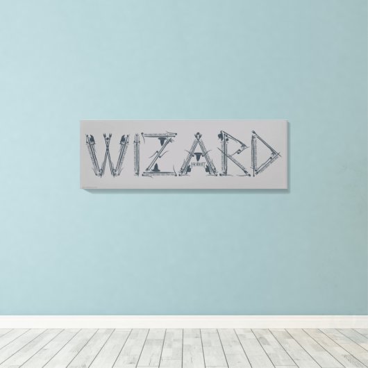 Wizard Weapon Collage Canvas Afdruk (Insitu (Houten vloer))