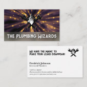 Wizard Wrenches Logo | Magische achtergrond Visitekaartje (Voorkant / Achterkant)